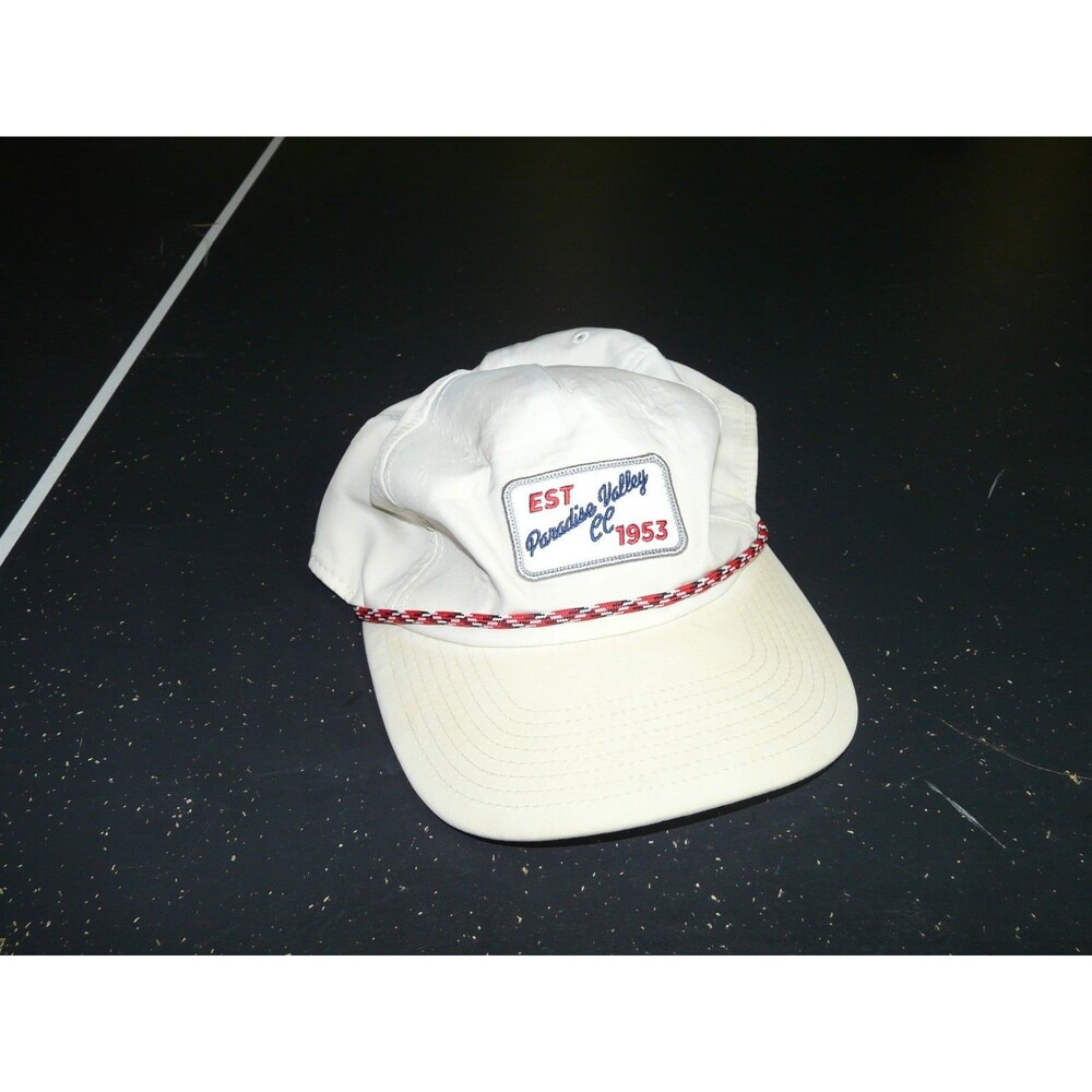 Imperial Hat Mens Snapback White Adjustable Rope Cap Paradise Valley - FLAWED